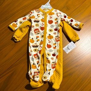 0-3 month Fall foot pajamas